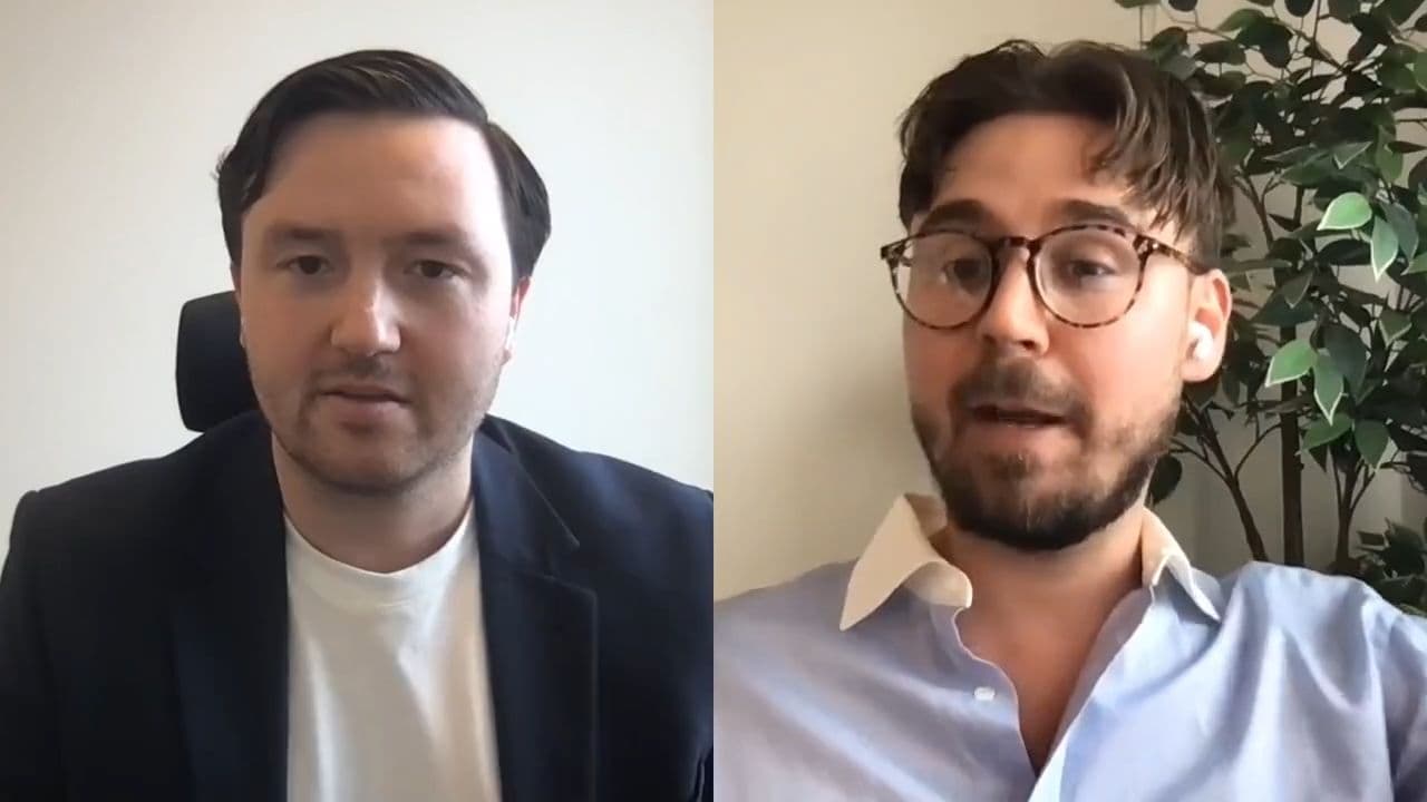 Josef Fallesen, grundare och vd på Vaam, i videointervju med P94 om samarbetet kring mötesbokning